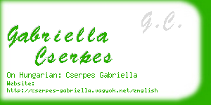 gabriella cserpes business card